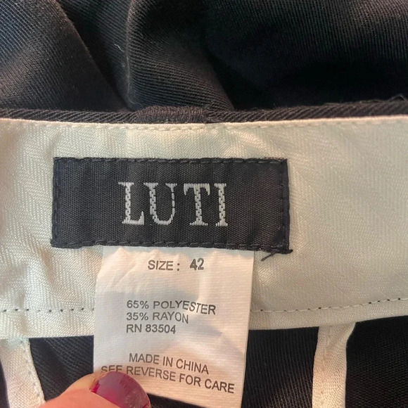 NWT. LUTI men’s black dress pants size W-42 L-30 - Picture 5 of 7